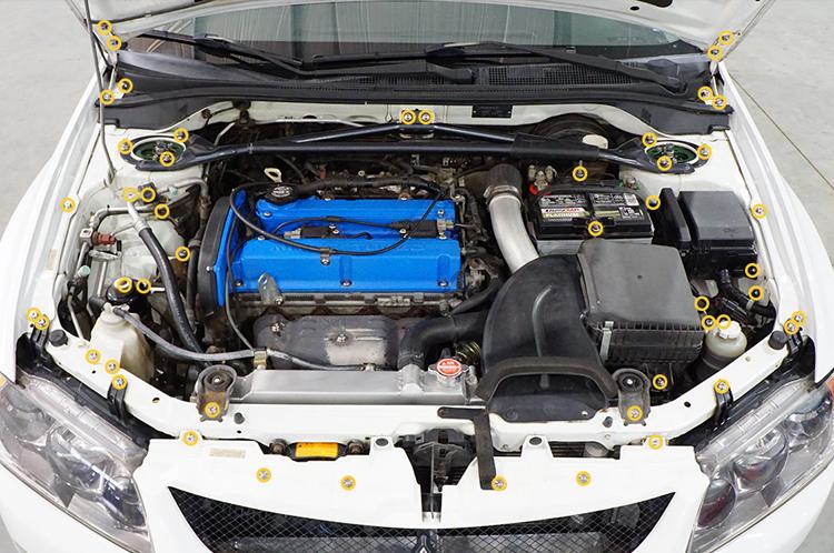 Full Engine Bay Kit Bolt Placement for Evo 8/9 (MIT-004)