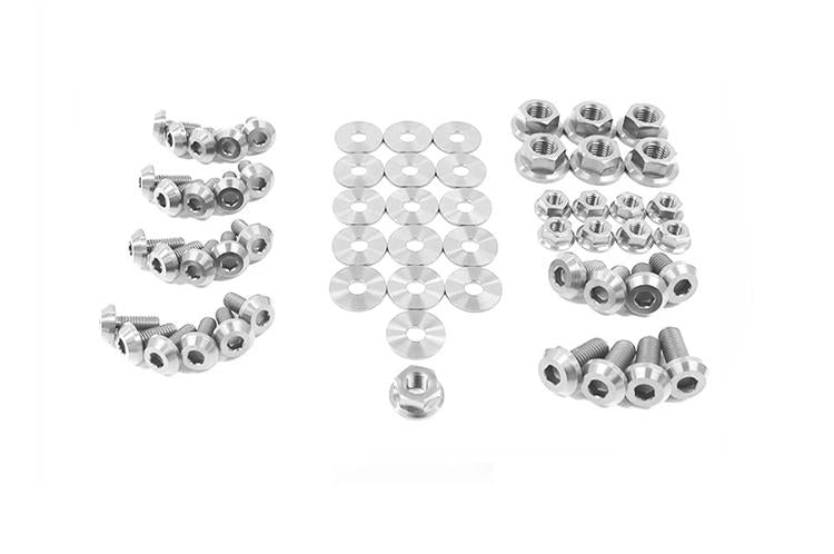 Polished Titanium Engine Bolt Kit for Evo X (MIT-009)