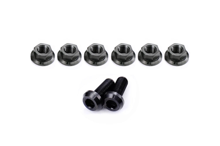 Black Titanium Strut Bar Bolt Kit for Evo 8/9