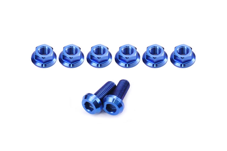 Blue Titanium Strut Bar Bolt Kit for Evo 8/9