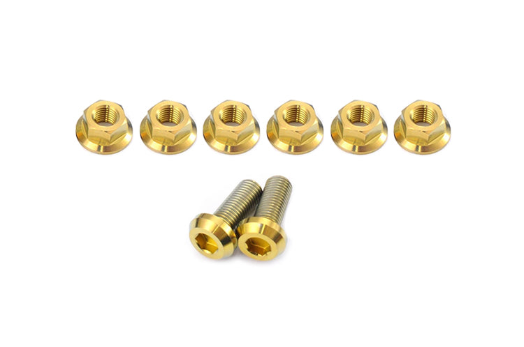 Gold Titanium Strut Bar Bolt Kit for Evo 8/9