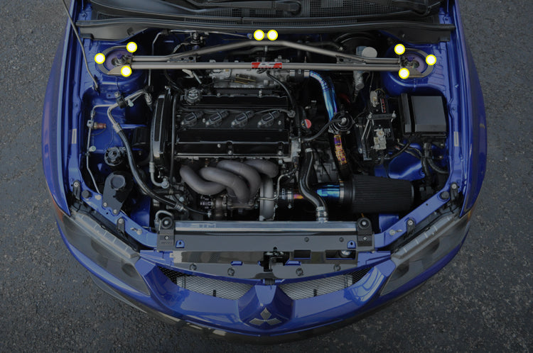 Titanium Strut Bar Bolt Kit for Evo 8/9 (MIT-011 / MIT-012)