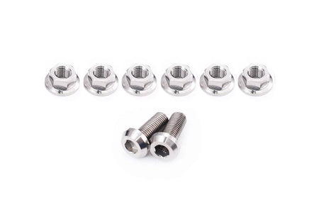 Polished Titanium Strut Bar Bolt Kit for Evo 8/9