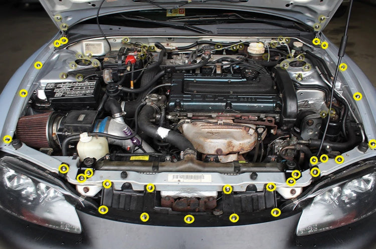 Titanium Engine Bay Bolt Kit for 2G DSM Diagram Placement