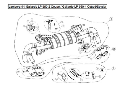 Akrapovic Slip-On Titanium Exhaust for Lamborghini Gallardo (M-LA/T/4)