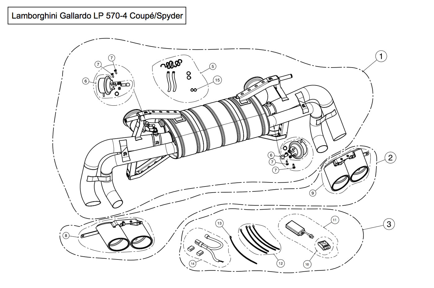 Akrapovic Slip-On Titanium Exhaust for Lamborghini Gallardo (M-LA/T/4)