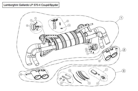 Akrapovic Slip-On Titanium Exhaust for Lamborghini Gallardo (M-LA/T/4)