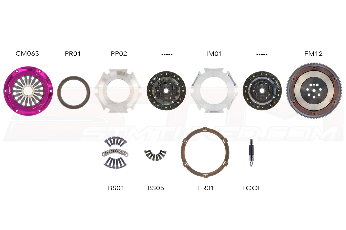 EXEDY Twin Organic Clutch Kit for Evolution 4-9 MM022SDF