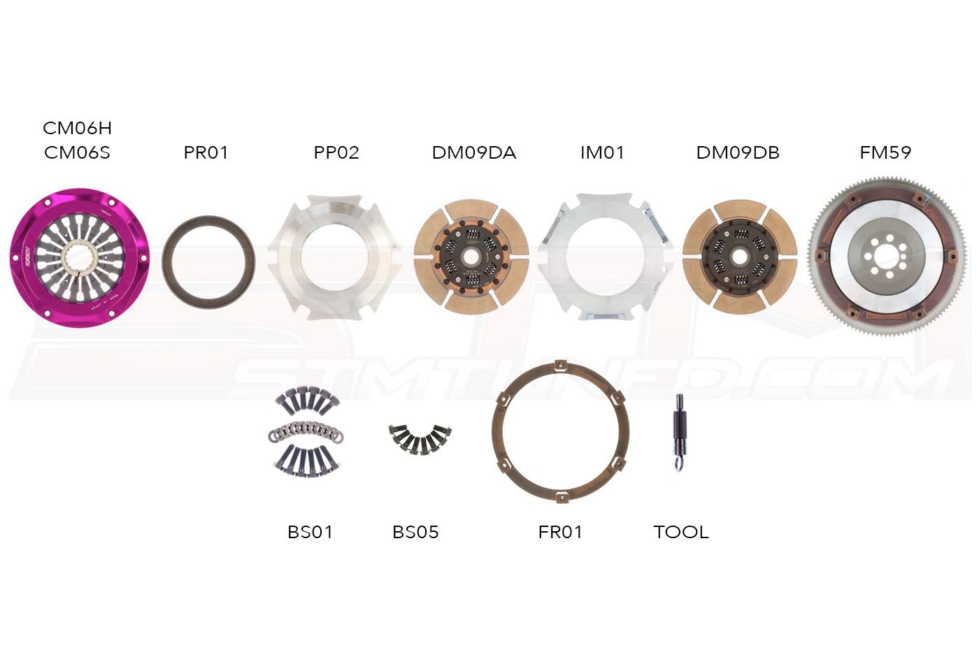 EXEDY Twin Cerametallic Clutch Kit for Evolution X MM062HD MM062SD