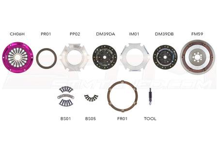 EXEDY Twin Organic Clutch Kit for Evo X (MM062SDF)