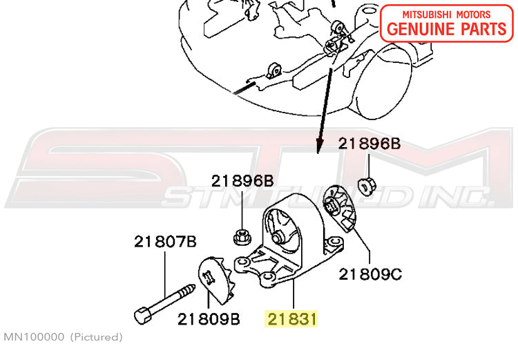 MN100000 Mitsubishi Motor Mount - Evo 8/9 (6-Speed Transmission)