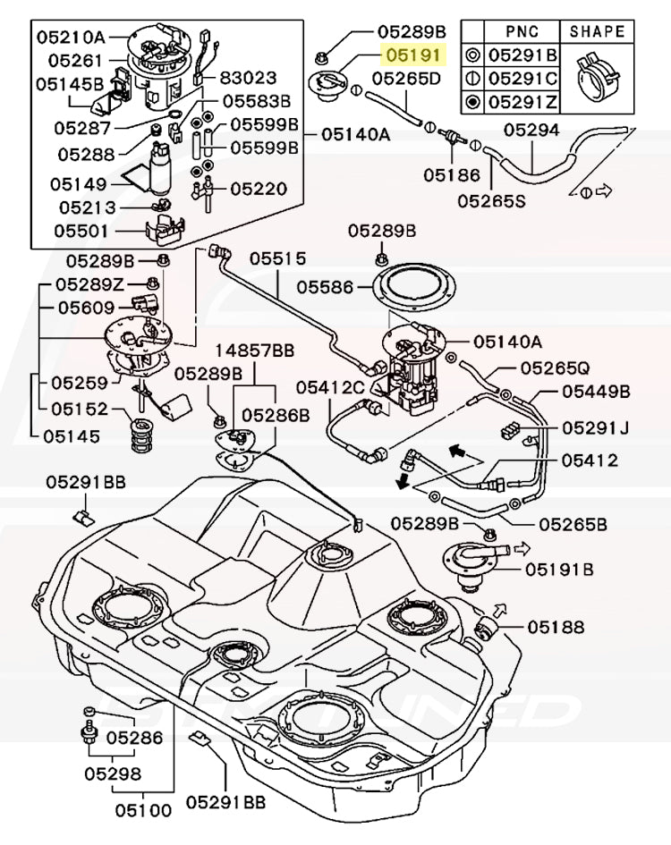 MN120764 OEM Evo 7/8/9 Fuel Tank Safety Valve