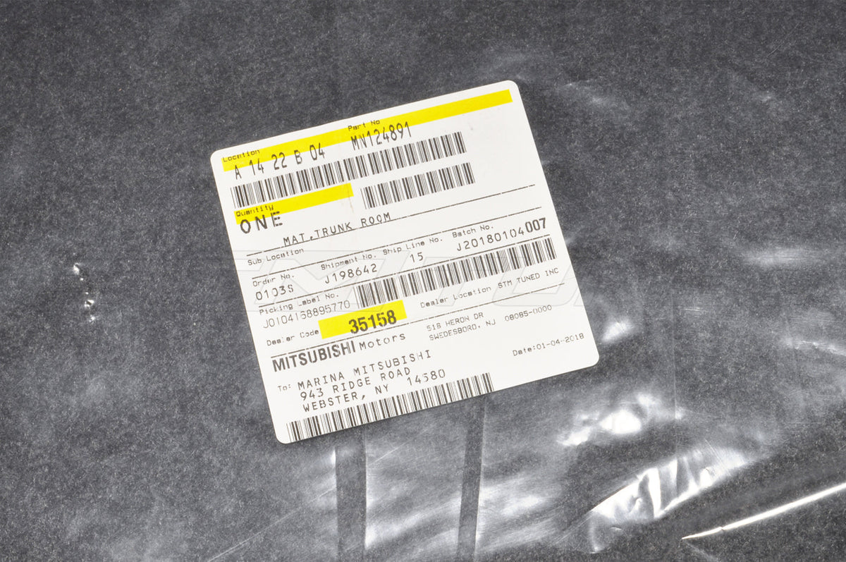 Mitsubishi OEM Trunk Carpet for Evo 8/9 Non-SSL (MN124891)