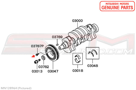 MN128964 Mitsubishi Crankshaft Pulley Bolt - Evo 8/9