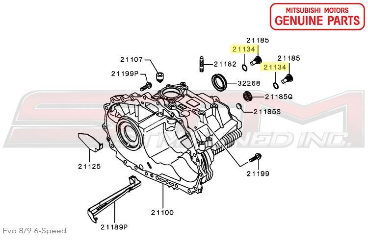 MD000312 Mitsubishi Transmission Fill Plug Washer - Evo 8/9 6-Speed