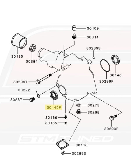 Evo 4-9 Front Right Axle Seal (MN132370)