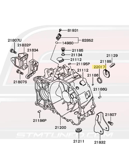 OEM Evo 8/9 MR 6-Speed Transmission Input Shaft Oil Seal MN132381