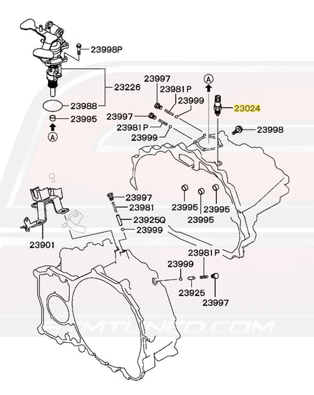 Mitsubishi OEM Back Up Switch (6-Speed) for Evo 8/9 MR (MN132387)  Image © STM Tuned Inc