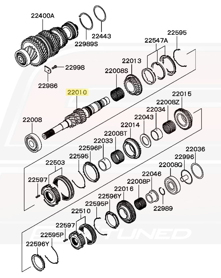 6-Speed Transmission Diagram for Evo 8/9