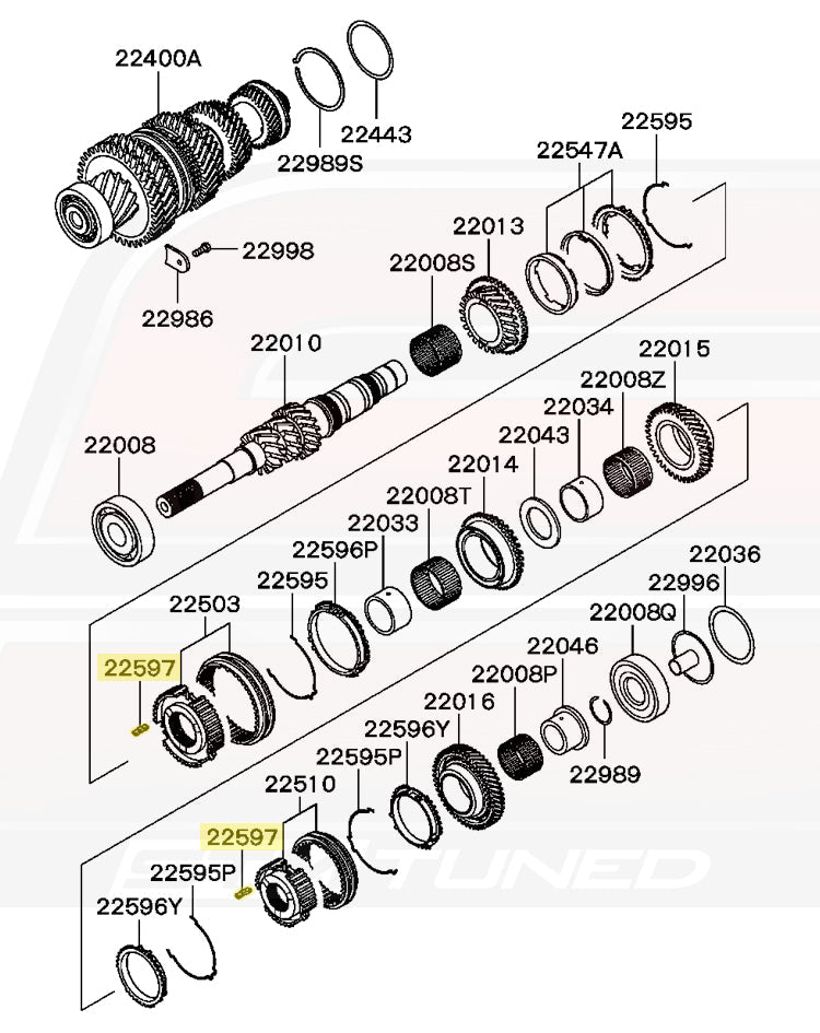 Mitsubishi OEM Synchro Key for Evo 8/9 MR Trans (MN132406)