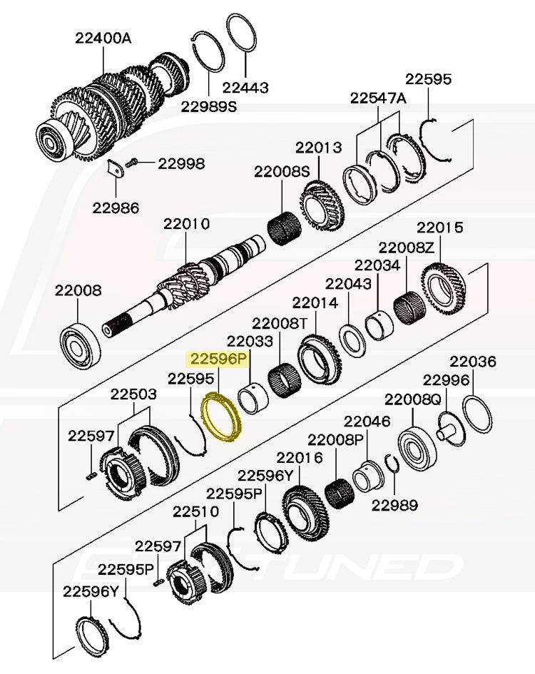 Mitsubishi OEM 4th Gear Synchro for Evo 8/9 MR (MN132408)