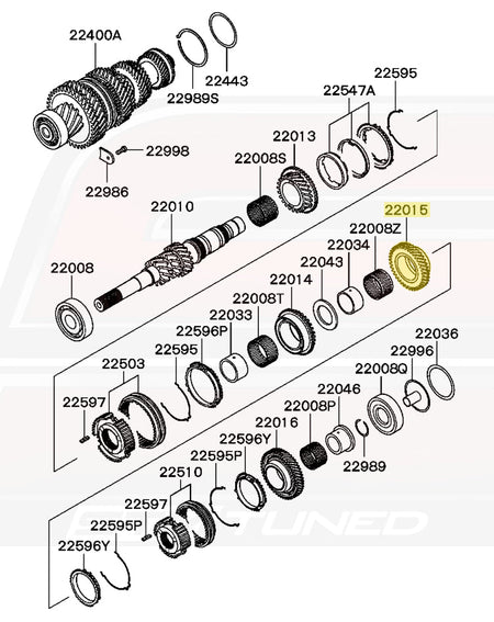 Mitsubishi OEM 5th Gear for 6-Speed Evo 8/9 MR (MN132415)