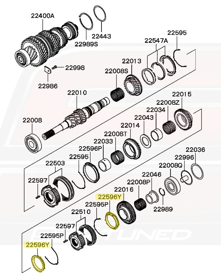Mitsubishi OEM 5th/6th Gear Synchros Ring for Evo 8/9 6-Speed MR (MN132416)