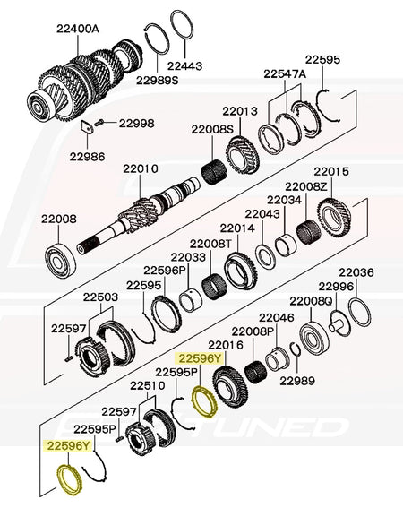 Mitsubishi OEM 5th/6th Gear Synchros Ring for Evo 8/9 6-Speed MR (MN132416)