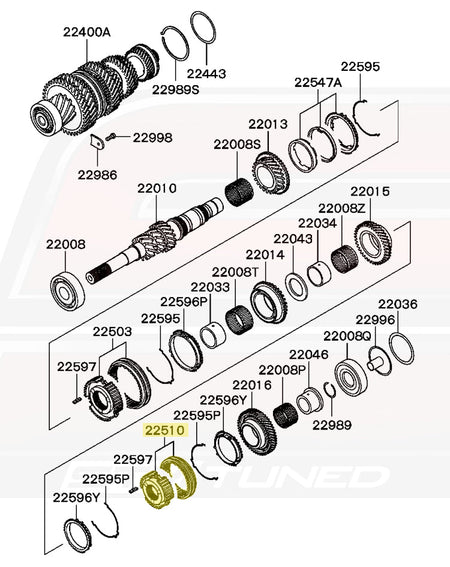 Mitsubishi OEM 5th/6th Gear Synch Hub & Sleeve (MN132419)