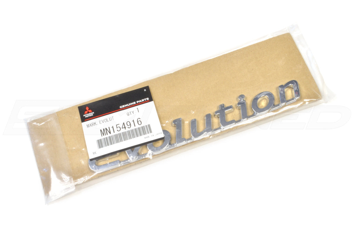 Mitsubishi OEM Evolution Trunk Badge for Evo 7/8/9 (MN154916)
