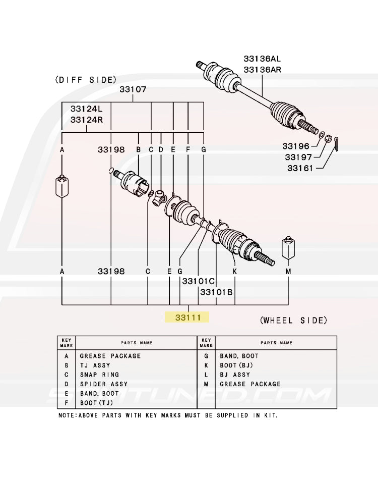 Evolution 7 8 9 CT9A Rear Axle Diagram
