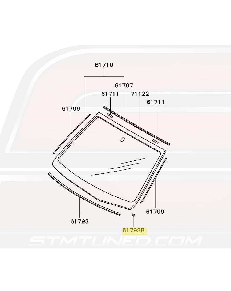 Evo 7/8/9 Windshield Diagram