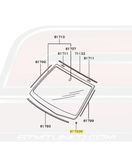 Evo 7/8/9 Windshield Diagram