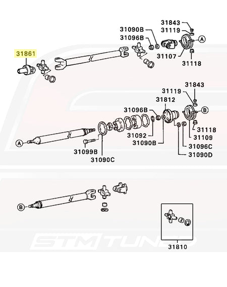 1G DSM Driveshaft Diagram