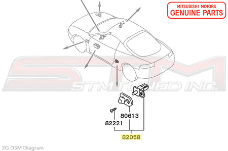 MR124303 Mitsubishi Door Light Switch - 2G DSM