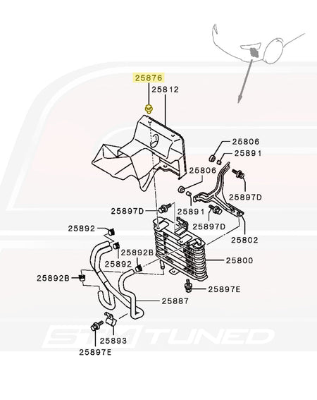 Evo X SST Oil Cooler Duct