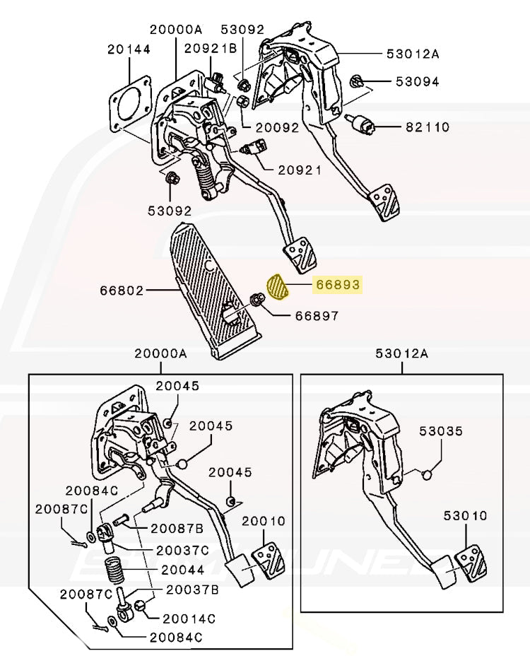 Mitsubishi OEM Foot Rest Plug for Evo X (MR206570)