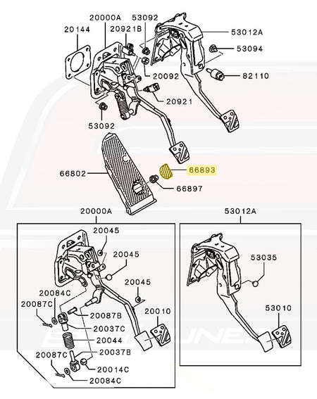 Mitsubishi OEM Foot Rest Plug for Evo X (MR206570)