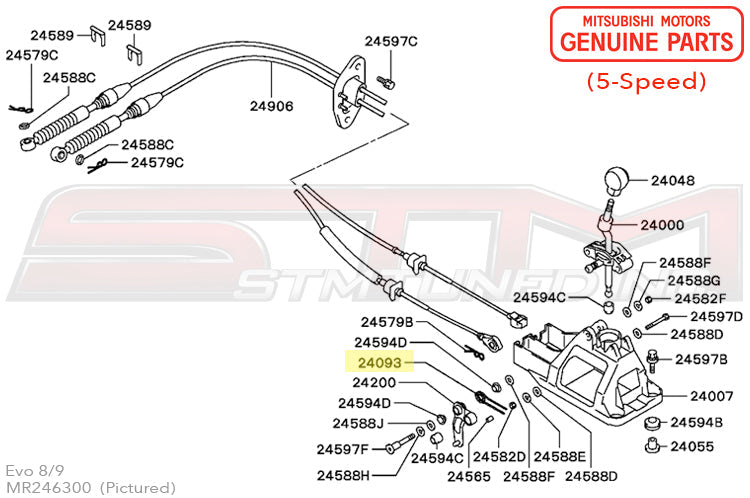 MR246300 Mitsubishi Shifter Lever Spring - Evo 7-9