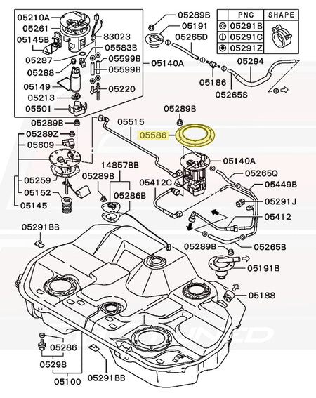 Mitsubishi OEM Fuel Pump Bracket Plate for Evo 7/8/9 (MR271158)