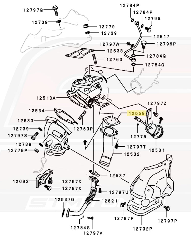 MR281085 Turbo Diagram for Evo 8