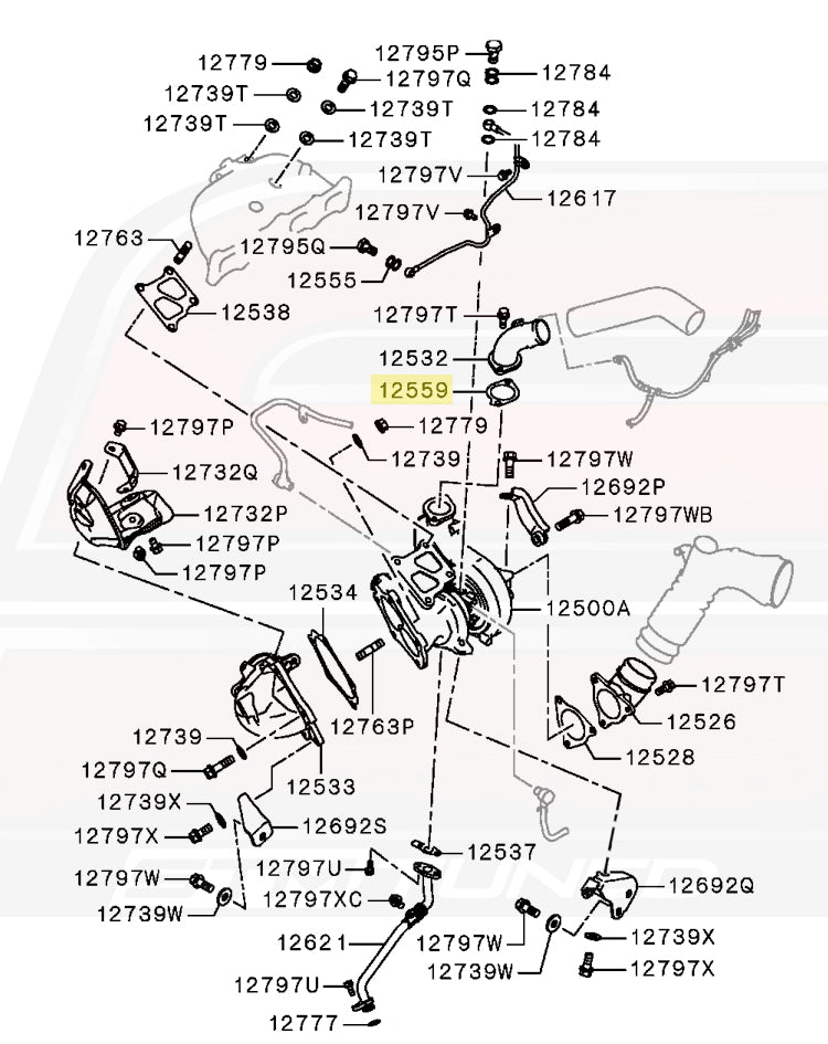 MR281085 Turbo Diagram for Evo X