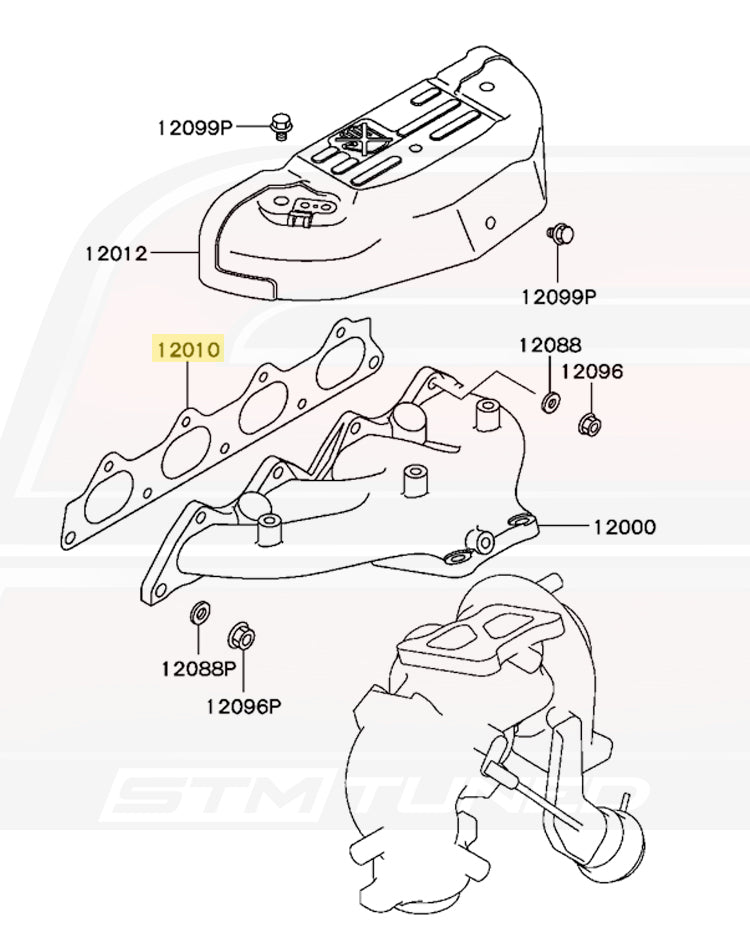 Mitsubishi OEM 4G63 Exhaust Manifold Gasket for Evo/DSM (MR323654)