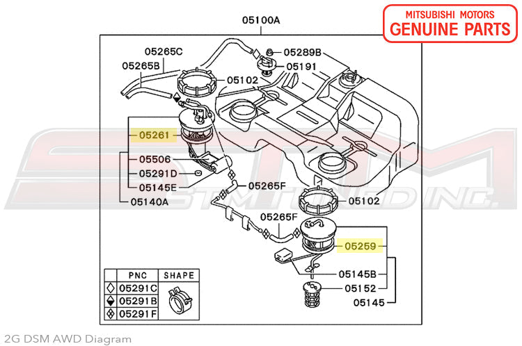 MR342213 Mitsubishi Fuel Tank Sending Unit Gasket - 2G DSM AWD