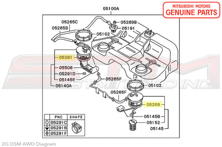 MR342213 Mitsubishi Fuel Tank Sending Unit Gasket - 2G DSM AWD