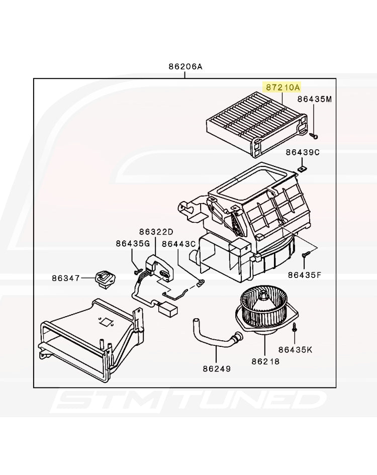 Mitsubishi OEM In Cabin Filter for Evo 8/9 (MR398288)