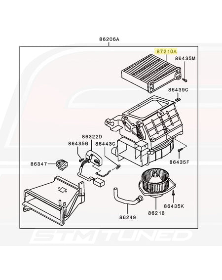 Mitsubishi OEM In Cabin Filter for Evo 8/9 (MR398288)