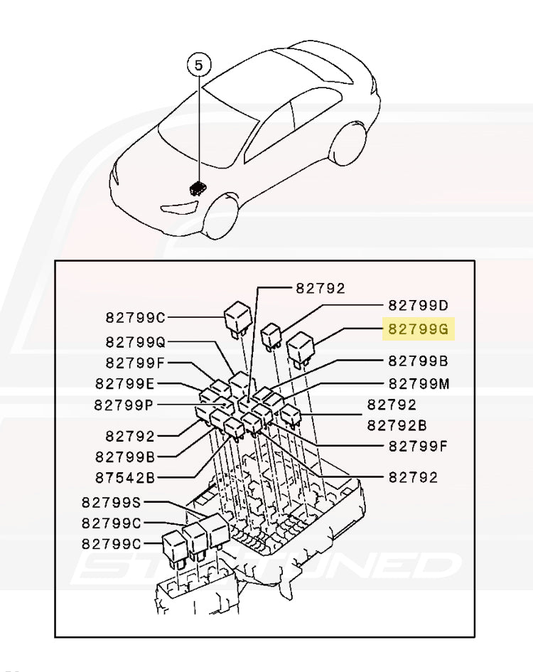 Mitsubishi OEM Relay for Evo X (MR400709)