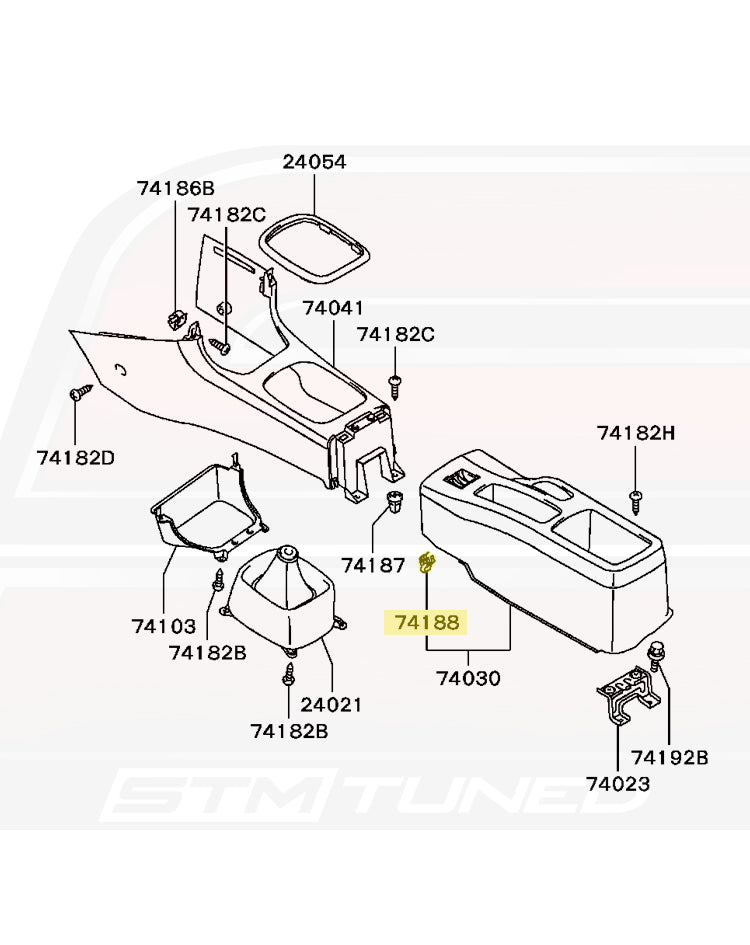 Evo 5/6 Center Console Clip