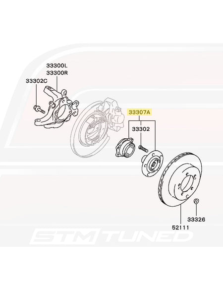 Evo 8 CT9A Wheel Bearing Diagram